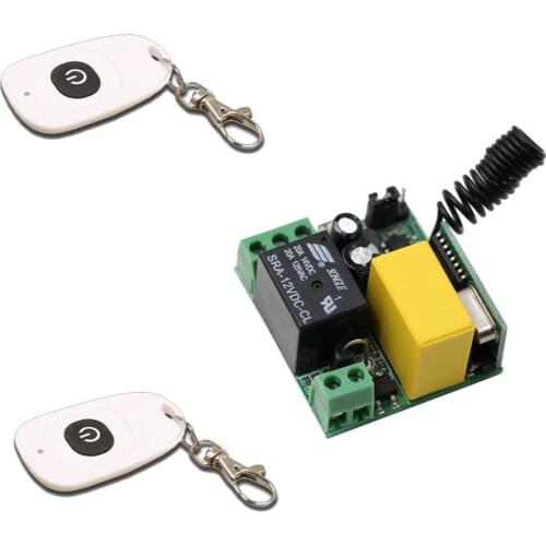 Mini Size AC220V RF Wireless Remote Control Switch 1CH 10A Relay Receiver Remote Transmitter Corridor Room Home Remote Lighting