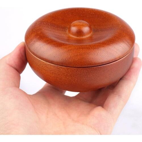 Wooden Shaving Soap Cream Brush Bowl Men Foaming Shaving Bowl with Cover