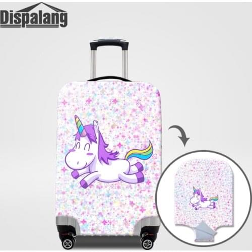 Dispalang Cute Unicorn Elastic Luggage Protective Cover Children Cartoon Dust Suitcases Covers For 18-32 Inch Travel Accessories