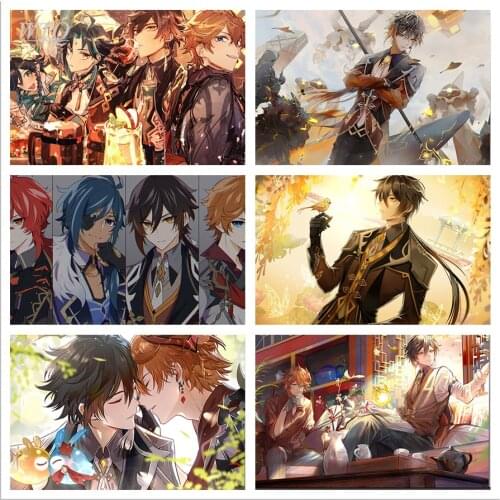 Genshin Impact Poster Game Poster Canvas Painting Posters and Prints Anime Posters Wall Decor Wall Art Picture Home Decoration