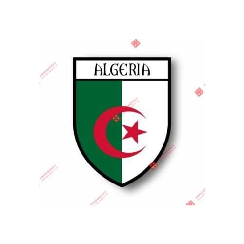 Personality Stickers Decal Souvenir Vinyl Car Shield City Flag World Crest Algeria Car Decal Decoration Laptop