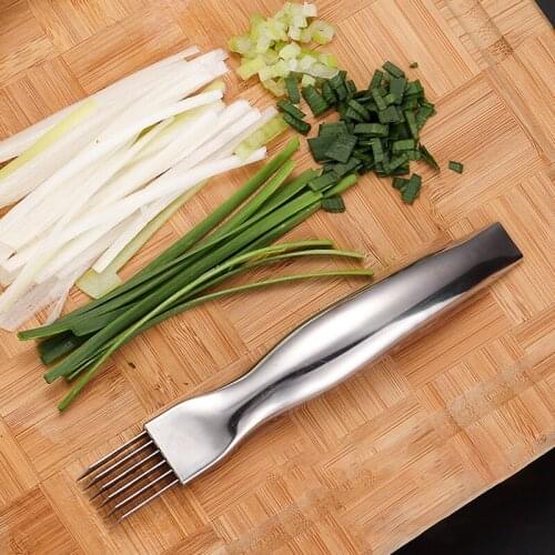 Kitchen Stainless Steel Green Onion Knife Vegetable Cutter Multi-function Sharp Chopper Vegetable Cooking Tool Kitchen Gadget