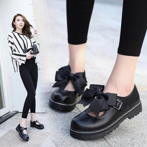 Lolita shoesHollow Small Shoes Summer Soft Girl Shoes Japanese Womens Singles Shoes Cute Round Head Student Doll Shoes