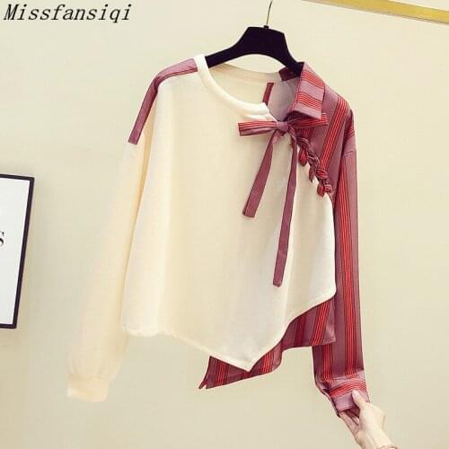 Missfansiqi Striped Blouses