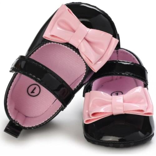 Fashion Autumn Fall Baby Girl Bowknot Crib Shoes Lovely Infant Kids Soft Princess Shoes Sneaker First Walkers 0-18M