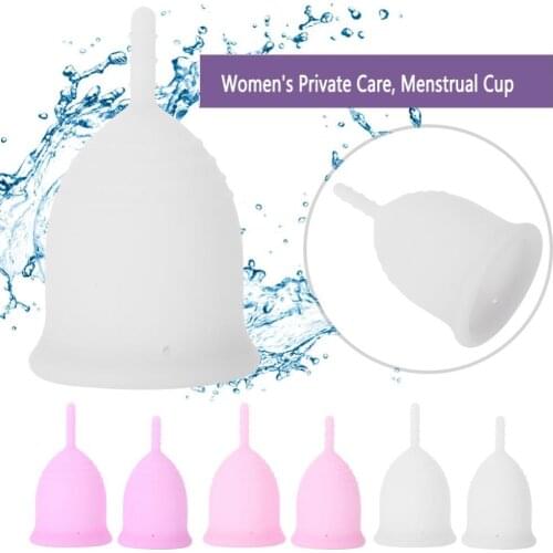 New Silicone Menstrual Cup Foldable Silicone Cup for Clean Menstrual Period Cup Lady Menstrual collector & Face cleab brush