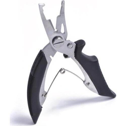 New Fishing Clamp Split Ring Cutters Stainless Steel Pliers Scissors Line Cutter Remove Hook Fishing Tackle Tool with bag