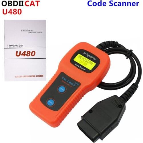 OBDIICAT High Recommend U480 CAN-BUS OBD OBD2 Code Reader For Cars/Trucks Scanner U480 Code Reader U480 Scanner