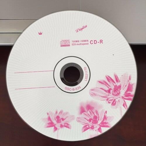 Wholesale 25 discs A+ Three Pink Flower 52x 700MB Blank CD-R