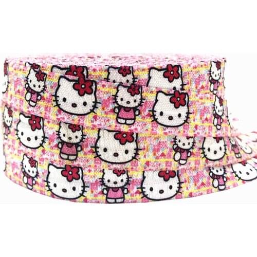 5 Yards 16mm Colorful Leopard Printed fold over elastic bands DIY Crafts Hair tie bracelet Accessories party decoration