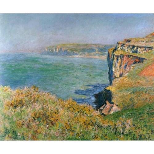 High quality Claude Monet paintings Cliff at Grainval oil on canvas hand-painted Home decor