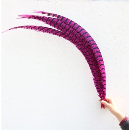 100Pcs/Lot Lady Amherst Pheasant Tail Feathers For Crafts 32-36inch/80-90CM Wedding Decorations Rose Pheasant Feathers plumes