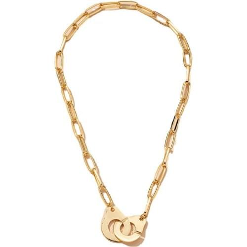 2021 Ins Gold Chain Handcuff Minimalism Minimalist Choker Necklaces Trendy Korean Fashion Chic Women Party Jewelry