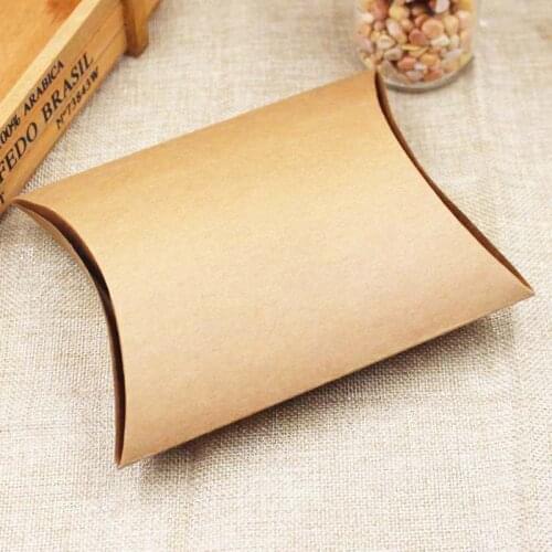 30pcs large pillow candy packing box gift display box black/brown/white cardboard gift package custom cost extra