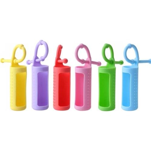6pcs 10ML Roller Bottle Holder Essential Oil Carrying Case Refillable Bottle Sleeve Silicone Protective Cover Not Include Bottle
