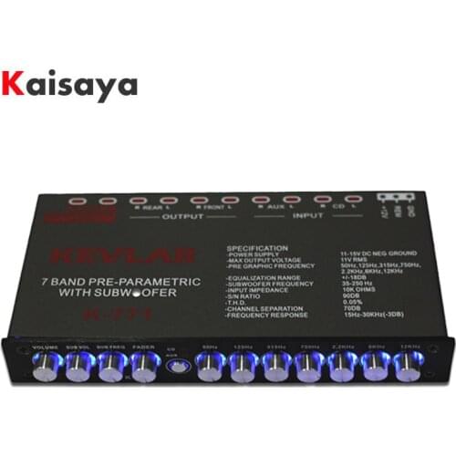 7 segment equalizer Car Audio EQ tuning crossover Amplifier Car Equalizer DC 12V D3-008