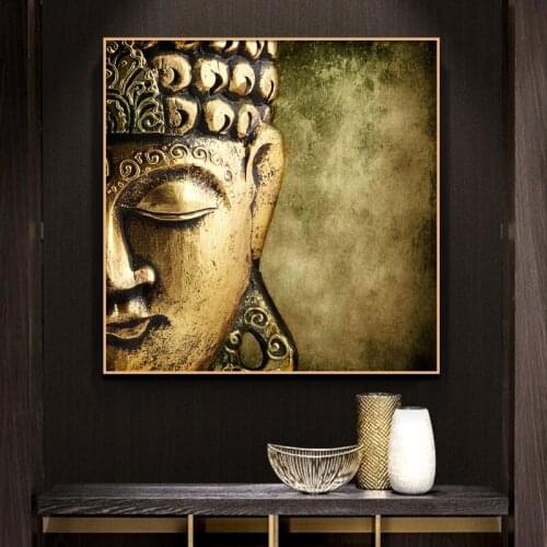 Abstract Buddhism Posters and Prints Wall Art Canvas Painting Buddhist Mood Pictures for Living Room Home Buddha Decoration