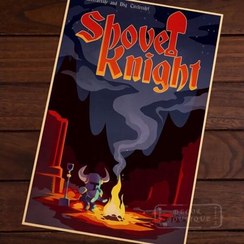 Alternative New "Shovel Knight" Retro Prints Vintage Poster Decor Online Pictures DIY Wall Sticker Home Bar Posters Decor Gift