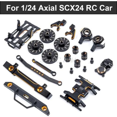 Steering Knuckles Wheel Hex Front Rear Bumper Shock Absorber Plate For 1/24 1:24 RC Crawler Car Axial SCX24 90081 Upgrade Parts