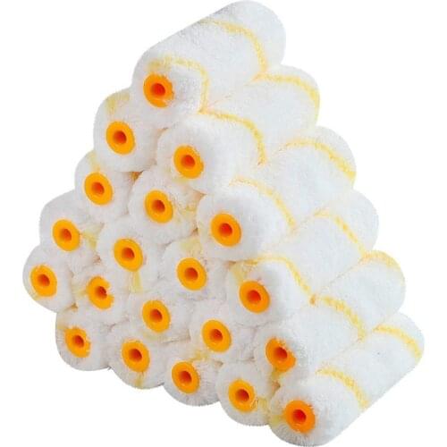 20Pcs 4inch Home Wall Paint Roller Covers Wall Decoration Painting Brush Roller Covers DIY Painting Replacement Roller Covers