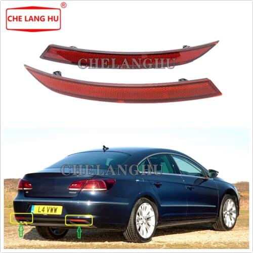 For VW Passat CC 2012 2013 2014 2015 2016 2017 Car-styling Red Rear Bumper Reflector Tail Light Bars Brake Parking Warning