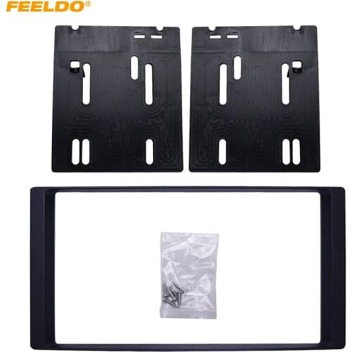 FEELDO Car Double Din Radio Fascia DVD Decorative Frame for Subaru Forester Impreza 2008+2DIN Dash Mount Panel Frame Trim Kit