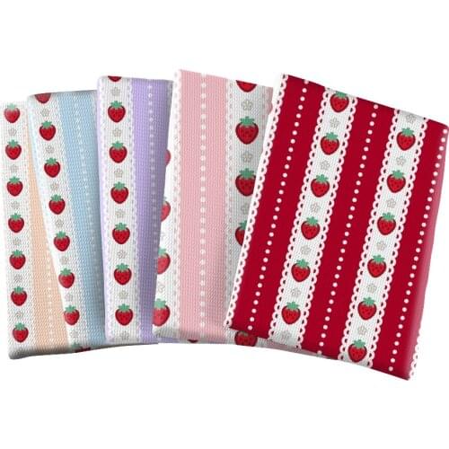 Fruit Strawberry Bubble Fabric Sewing Quilting Needlework Material DIY Top Dress Apparel Fabric 50*145cm