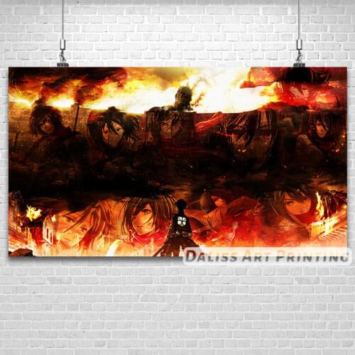 Canvas Anime Attack on Titan Mikasa Pictures Home Decoration Paintings Poster HD Prints Wall Art Modular Living Room Framed