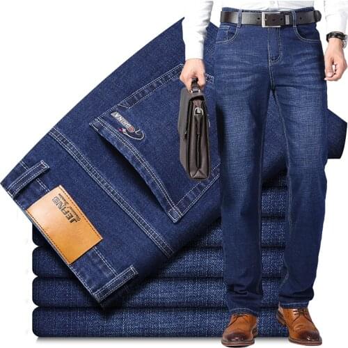 Classic Mens Jeans Fashion Business Casual Stretch Slim Mens Pants High Quality Cotton Jeans Straight Jeans Four Styles 1899