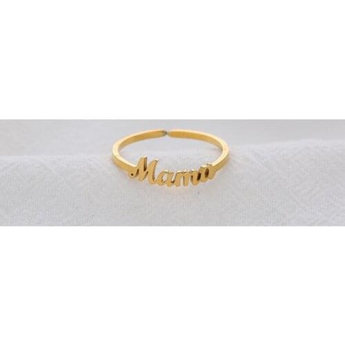 Europe And The United States Best-Selling Mother Stainless Steel Letter Ring To Give Mother Gifts