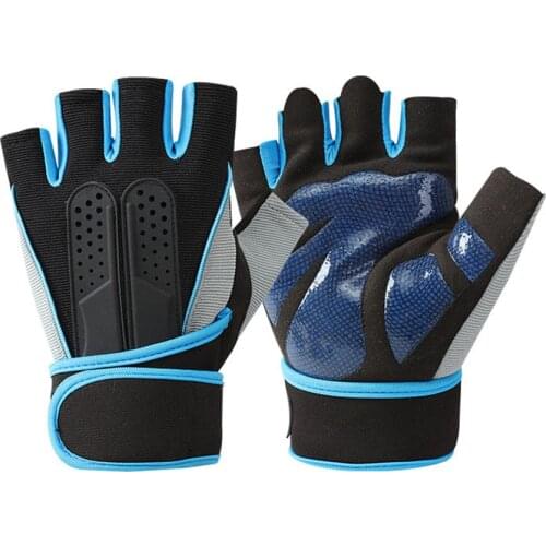 Anti-skid and Shock Absorption Multifunctional Sports Wrist Gloves Half Finger Cycling Gloves Breathable and Comfortable Gloves