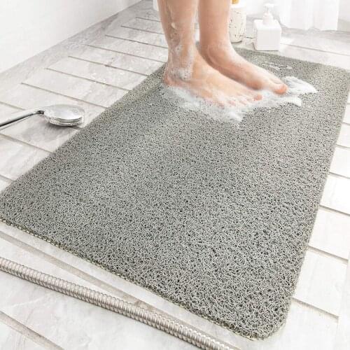 Bathroom Non-slip Bath Mat PVC Solid Color Rectangle Waterproof Shower Bathtub Mat Home Decor for Toilet Tapis De Bain Badematte