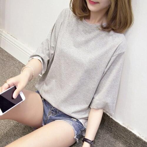 NEW High-quality classic summer soft breathable womens leisure short-sleeved T-shirt