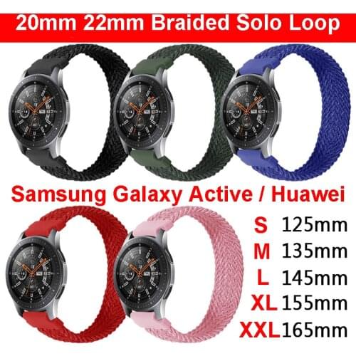 New Watch Band Nylon Elastic Single Loop Strap for Samsung/ Huawei/ Xiaomi 20mm/22MM Universal Braided Solo Loop Watch Strap