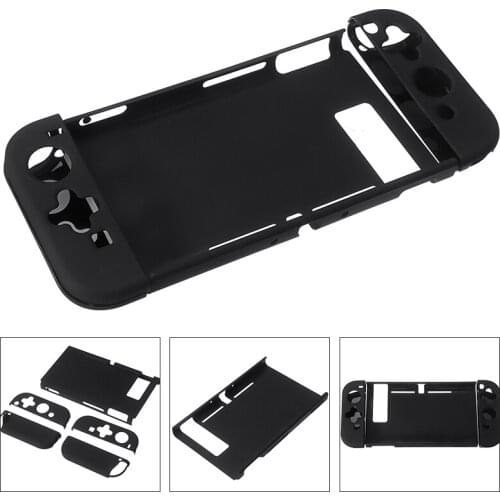 Pohiks 1pc Hard Durable Split Protective Case Shockproof Grip Cover Full Protection For Nintend Switch