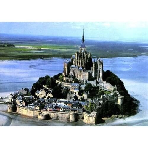 Full Diamond Embroidery Mont Saint-Michel, France square 5d diy diamond painting cros-stitch, crystal mosaic, home Decor DF33