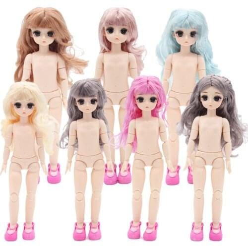 28cm BJD Doll 21 Moveable Jointed 4D True Eye Doll Baby Doll Nude Fashion Doll Toys for Girls Christmas Gifts