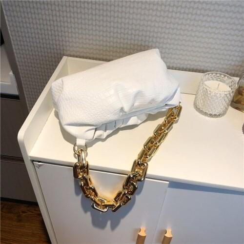 Thick Chain Bags For Women 2020 Cloud Hand Bag Leather Hobo Bag Single Shoulder Purse Women Luxury Handbag And Purse Day Clutch