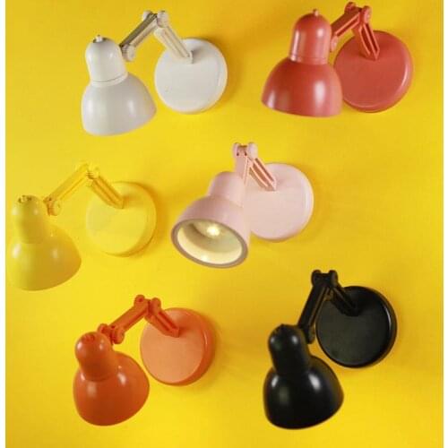 LED Table Lamp Luce Mini Refrigerator Magnets Fold-able Night Lamps For Home Eye Protections Dollhouse Furniture Lighting News