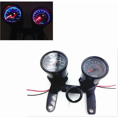 EFI Tachometer Odometer Speedometer Cruiser Chopper Rat Bike Custom Cafe Racer