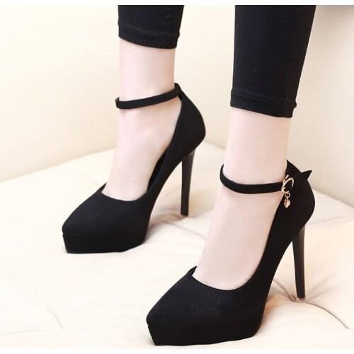 Platform heels Women Pumps Fashion Women Shoes Platform Square High Heel All Match Pointed Toe Pu Leather Wedding Pumps 2021