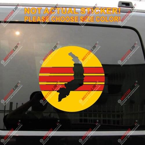South Vietnam Map outlineFlag Decal Sticker Car Vinyl pick size no bkgrd round