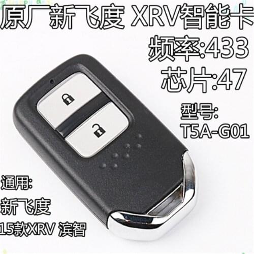 Replacement Remote Smart car key 433Mhz For Honda Fit City 2015 XRV Venzel HRV 72147-T5A-G01 with NCF2951X HITAG 3 47 CHIP