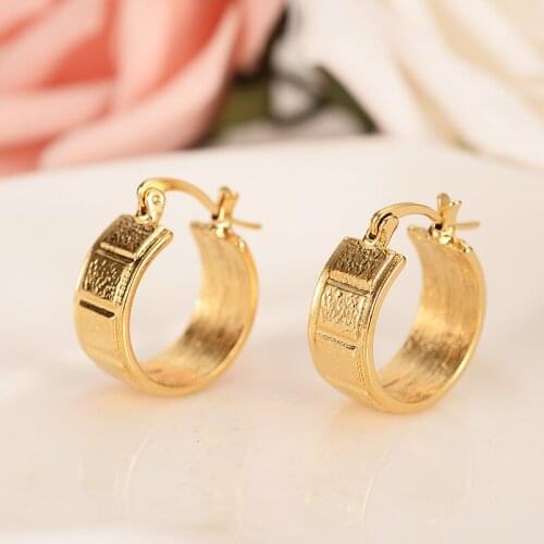 Bangrui Ethiopian/Eritrea/Nigeria/Kenya /Ghana African girls earrings Gold hoop earrings jewelry For Women men Wholesale gift