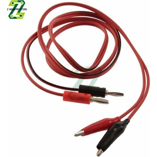 1M Banana Connector to Alligator Clip Test Cable Lead Connector Dual Tester Probe For Multimeter Measure Tool