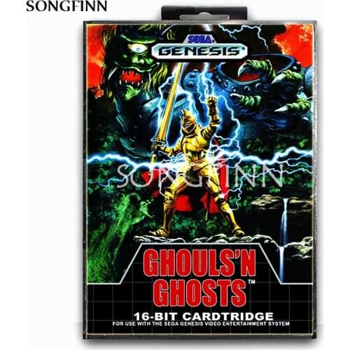 16 bit MD Memory Card With Box for Sega Mega Drive for Genesis Megadrive - Ghouls 'N Ghosts