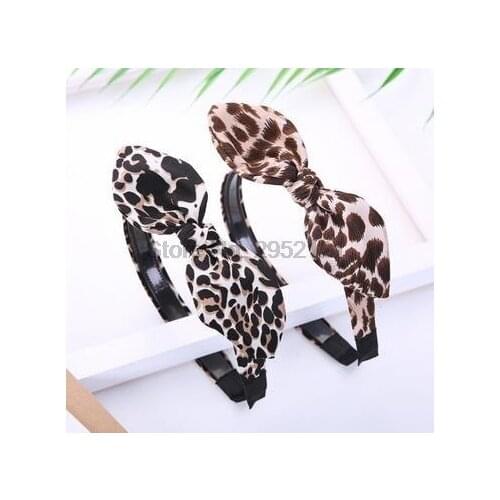 By dhl or ems 200pcs Cute Leopard Print Headwear Hairband Headband Hair Band Accessories Girls Headbands new