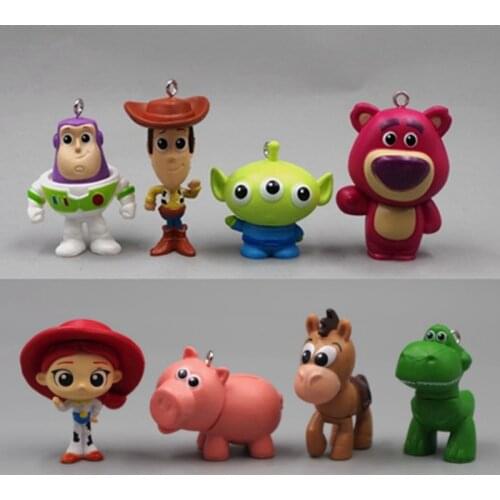 4 Pcs/set Disney Toy Story Action Figure Cartoon Anime Figure Alien Lotso Woody Buzz Lightyear Doll Model Toy Accessories Gifts