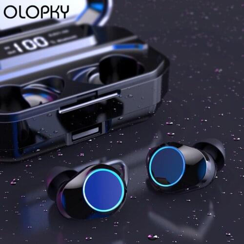 G02 V5.0 Bluetooth Stereo Earphone Wireless IPX7 Waterproof Touch Earbuds Headset 3300mAh Battery LED Display Type-c Charge Case
