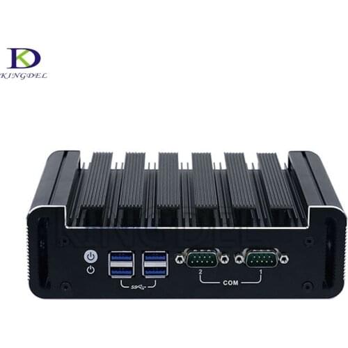 Fanless Nettop Intel Dual Core i5 6200U Mini PC with DP HDMI 2*COM 2*LAN mini computer i3 6100U Win10 Wifi DDR4